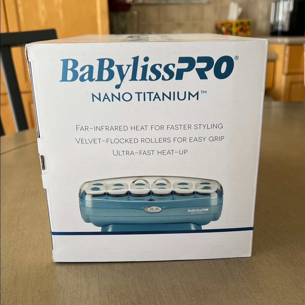 BaBylissPRO Nano Titanium Hot Rollers - Teal & Ivory - Picture 5 of 11